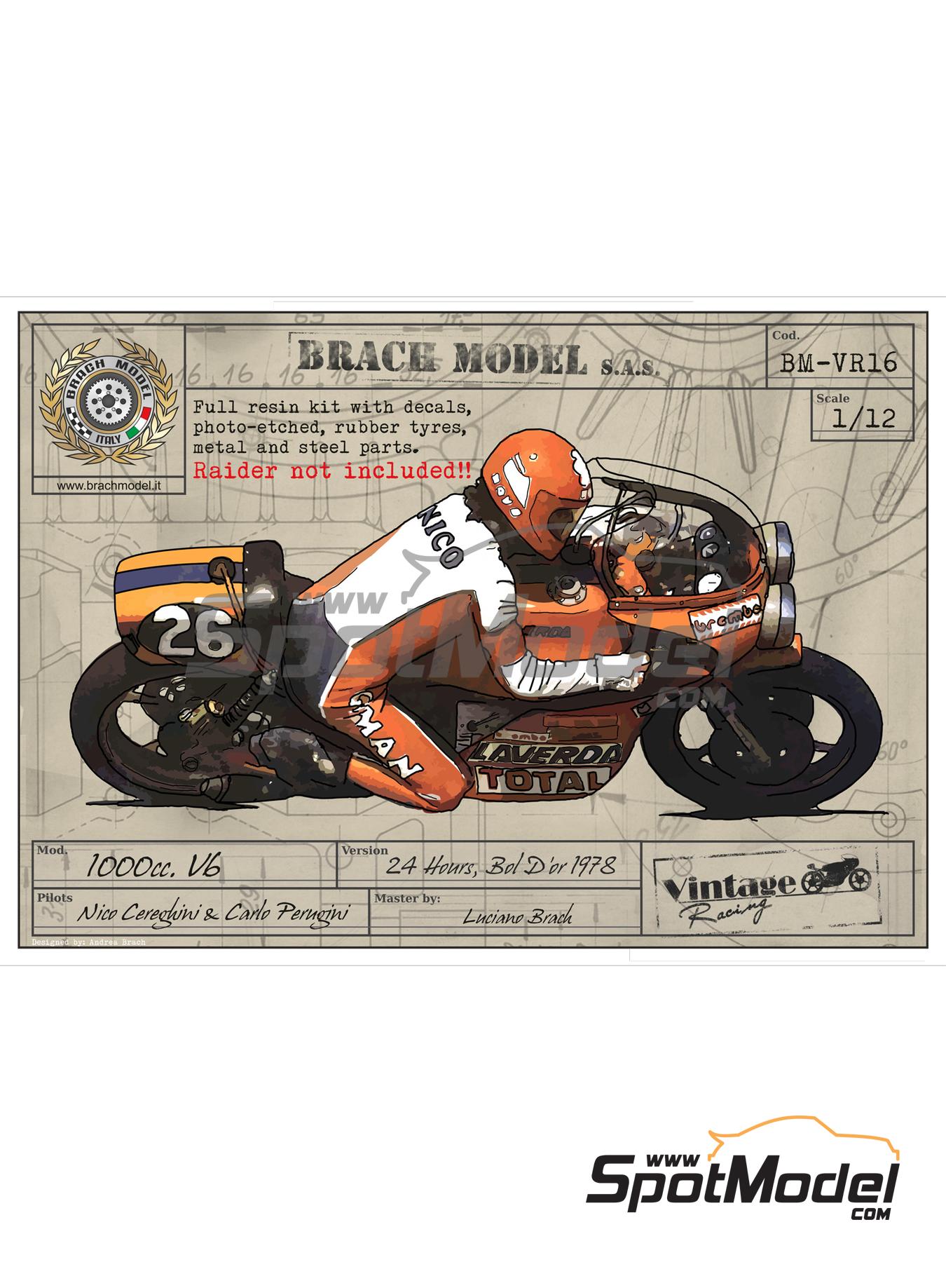 BRACH MODEL 1/12 BM-VR15 クライドラー50cc Brach Model BM-VR16: Motorbike scale model kit 1/12 scale